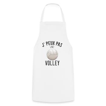 Je peux pas j'ai volley - Tablier de cuisine - blanc - Devant - AI Model Male 185 dark (185cm)