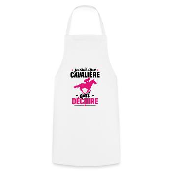 Je Suis Une Cavalière Qui Déchire Cadeau - Tablier de cuisine - blanc - Devant - AI Model Male 185 dark (185cm)