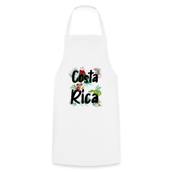 Costa Rica Vacation, Costa Rica Gift Idea, Travel - Cooking Apron - white - Front - AI Model Male 185 dark (185cm)