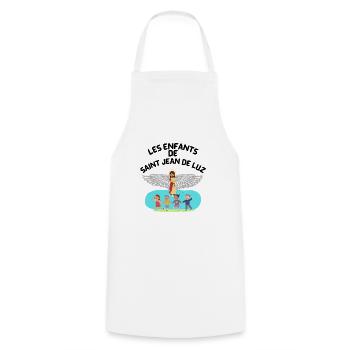 les enfants de saint jean de luz - Tablier de cuisine - blanc - Devant - AI Model Male 185 dark (185cm)