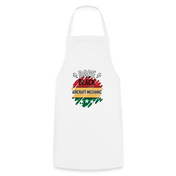 Black History Month Aircraft Mechanic Juneteenth - Cooking Apron - white - Front - AI Model Male 185 dark (185cm)