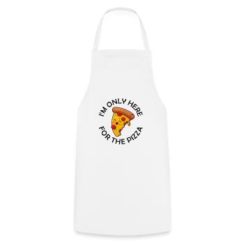 I’m Only Here For The Pizza Lustiger Pizza Spruch - Kochschürze - Weiß - Vorne - AI Model Male 185 dark (185cm)