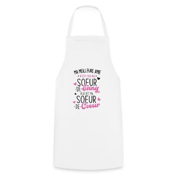Ma Meilleure Amie N'est Pas Ma Soeur De Sang Elle - Tablier de cuisine - blanc - Devant - AI Model Male 185 dark (185cm)