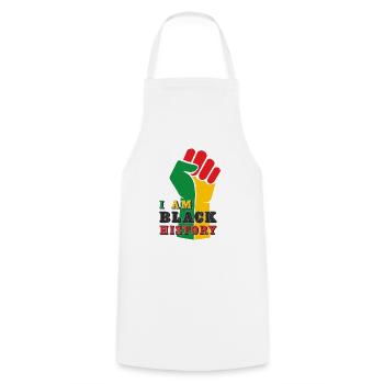 I Am Black History, Juneteenth, Freedom Day - Cooking Apron - white - Front - AI Model Male 185 dark (185cm)
