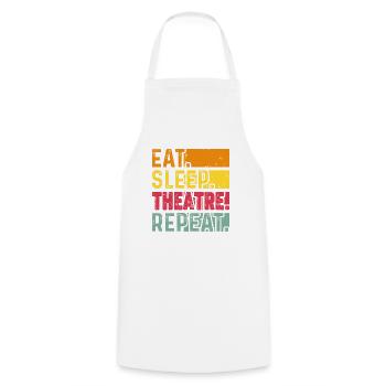 Théâtre de Broadway - Tablier de cuisine - blanc - Devant - AI Model Male 185 dark (185cm)