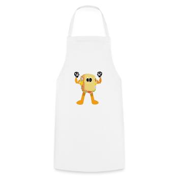 Sandwich Bodybuilding Fitness Gym Gift - Cooking Apron - white - Front - AI Model Male 185 dark (185cm)