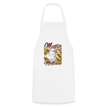 La musique est ma médecine Mélomanes - Tablier de cuisine - blanc - Devant - AI Model Male 185 dark (185cm)