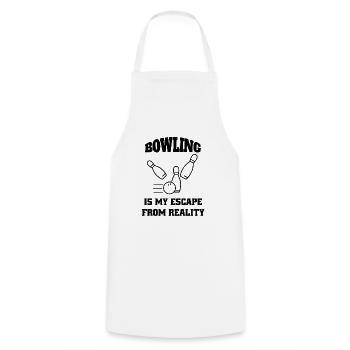 Bowling Bowler Bowler Bowling Cadeau Bowling Bowling Boule - Tablier de cuisine - blanc - Devant - AI Model Male 185 dark (185cm)