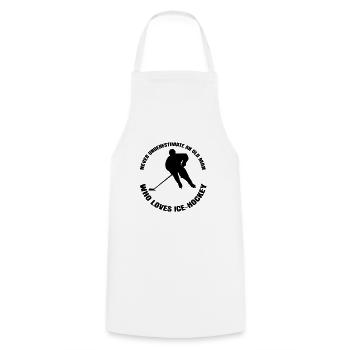 Hockey sur glace Équipe de hockey sur glace Cadeau de sports d’hiver - Tablier de cuisine - blanc - Devant - AI Model Male 185 dark (185cm)