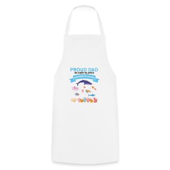 Proud Dad Microbiology Biology Biologist Sea - Cooking Apron - white - Front - AI Model Male 185 dark (185cm)