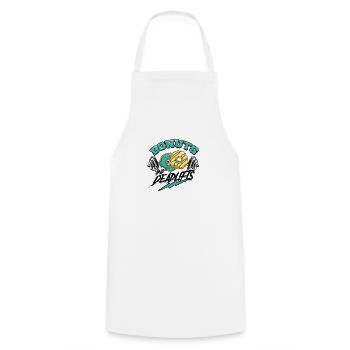Donuts And Deadlifts Weightlifting Gym Fun - - Cooking Apron - white - Front - AI Model Male 185 dark (185cm)