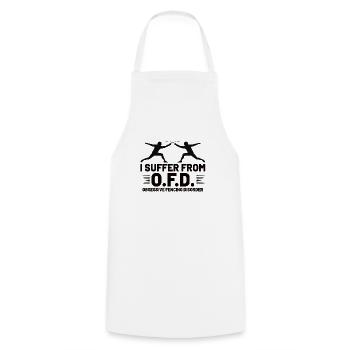 Fencing Fencer Fence - Cooking Apron - white - Front - AI Model Male 185 dark (185cm)