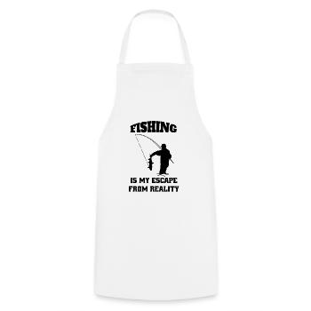 Pêche Pêcheur Pêche Pêche Hameçons de pêche - Tablier de cuisine - blanc - Devant - AI Model Male 185 dark (185cm)