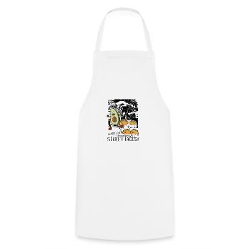 Watch Out Those Are StreetTacos - mexican cuisine - Cooking Apron - white - Front - AI Model Male 185 dark (185cm)