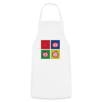 Pomegranate Gift - Cooking Apron - white - Front - AI Model Male 185 dark (185cm)