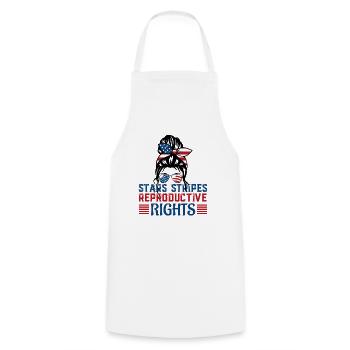Stars Stripes Reproductive Rights 4th of july Mom - Cooking Apron - white - Front - AI Model Male 185 dark (185cm)