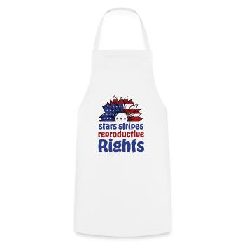 Stars Stripes Reproductive Rights Womens July 4th - Cooking Apron - white - Front - AI Model Male 185 dark (185cm)