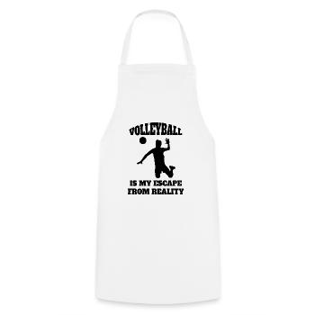 Volleyball Gift Beach Volleyball Volleyball Player - Cooking Apron - white - Front - AI Model Male 185 dark (185cm)