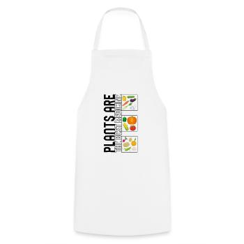 Chemise de légumes, les plantes sont le meilleur médicament, - Tablier de cuisine - blanc - Devant - AI Model Male 185 dark (185cm)
