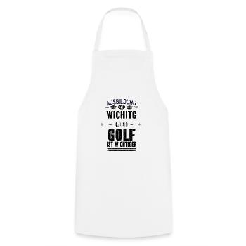 Lustiges Sprüche Design Golf Cooler Spruch - Kochschürze - Weiß - Vorne - AI Model Male 185 dark (185cm)