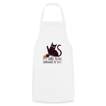 It's not easy to be surrounded by an idiot - Cooking Apron - white - Front - AI Model Male 185 dark (185cm)