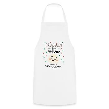 Humor lactation consultant breastfeeding support - Cooking Apron - white - Front - AI Model Male 185 dark (185cm)