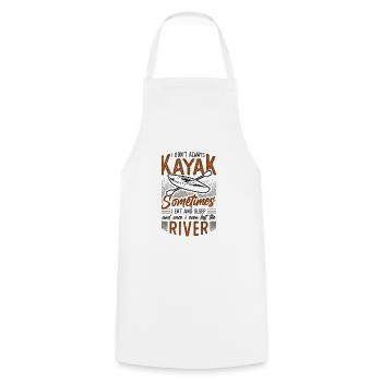 Don't Always Kayak River Kayak - Cooking Apron - white - Front - AI Model Male 185 dark (185cm)