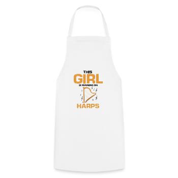 Conceptions de joueurs de harpe pour les conceptions de joueurs de harpe - Tablier de cuisine - blanc - Devant - AI Model Male 185 dark (185cm)