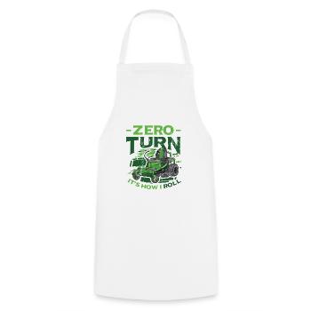 Zero Turn It's How I Roll Lawn Mower - Cooking Apron - white - Front - AI Model Male 185 dark (185cm)
