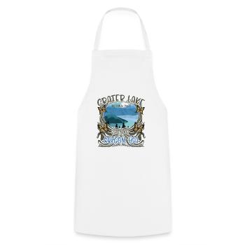 Crater Lake National Park ESTD. 1902 Shirt, - Cooking Apron - white - Front - AI Model Male 185 dark (185cm)