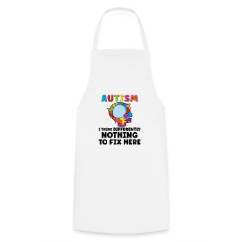 Autism Awareness Autism Disease Autistic Gift - Kochschürze - Weiß - Vorne - AI Model Male 185 dark (185cm)