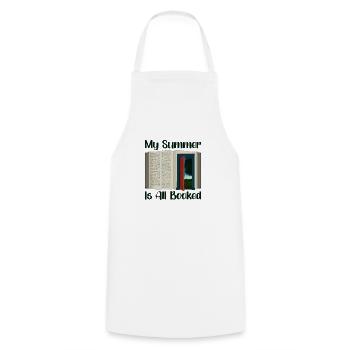 Book Reader Reading Literature Bookworm Gift Idea - Cooking Apron - white - Front - AI Model Male 185 dark (185cm)