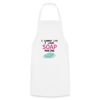 Soap Making Design for Soap Maker Designs - Cooking Apron - white - Front - AI Model Male 185 dark (185cm)
