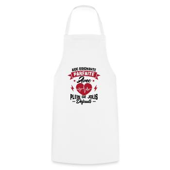 Aide soignante parfaite, Cadeau Aide soignante - Tablier de cuisine - blanc - Devant - AI Model Male 185 dark (185cm)