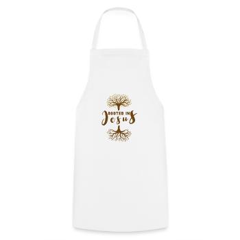 Jesus Christianity God Praying Prayer Pastor - Cooking Apron - white - Front - AI Model Male 185 dark (185cm)