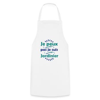 Tshirt homme Je peux pas je suis Jardinier - Tablier de cuisine - blanc - Devant - AI Model Male 185 dark (185cm)