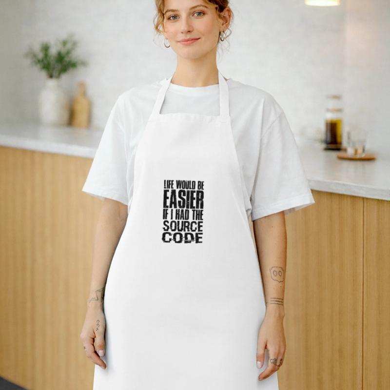 La vie serait plus facile si j’avais le code source - Tablier de cuisine