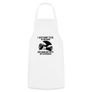 Conception Clydesdale pour clydesdale Riders - Tablier de cuisine - blanc - Devant - AI Model Male 185 dark (185cm)