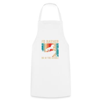 Cydesdale Rider and Draft Horse Designs - Cooking Apron - white - Front - AI Model Male 185 dark (185cm)