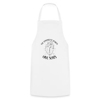 Open Heart Surgery Heart Surgery Survivor Gift - Cooking Apron - white - Front - AI Model Male 185 dark (185cm)