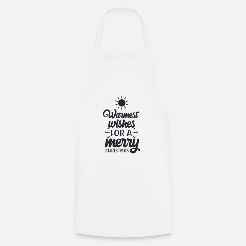 Vœux les plus chaleureux pour un joyeux Noël - Tablier de cuisine - blanc