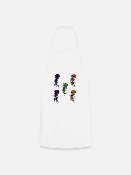 Quallen Shirt - Kochschürze - Weiß
