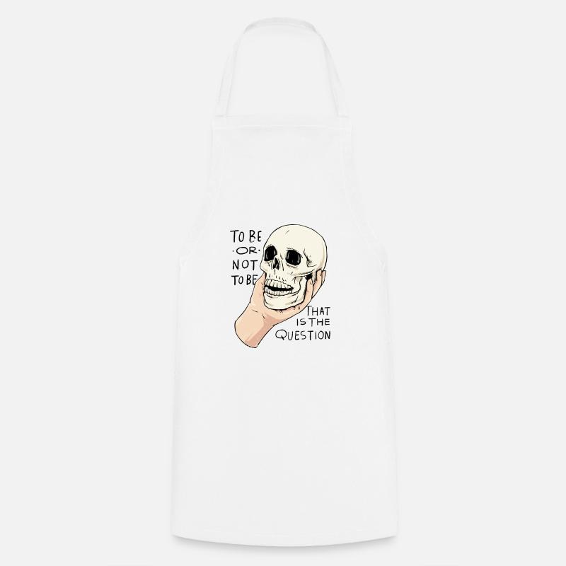Hamlet Zitat "Sein oder nicht sein" Design - Kochschürze - Weiß