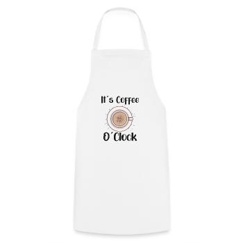 Coffee Lover Caffeine Molecule Java Latte Espresso - Kochschürze - Weiß - Vorne - AI Model Male 185 dark (185cm)