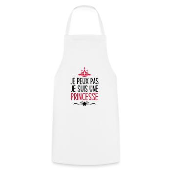 je peux pas je suis une princesse - Tablier de cuisine - blanc - Devant - AI Model Male 185 dark (185cm)