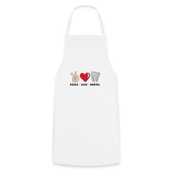 Dentist Dental Hygienist Gift Idea: Forbidden Love - Cooking Apron - white - Front - AI Model Male 185 dark (185cm)