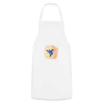 Hummingbird art - Cooking Apron - white - Front - AI Model Male 185 dark (185cm)