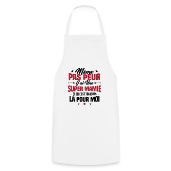 J'ai une Mamie et elle est toujours la pour moi - Tablier de cuisine - blanc - Devant - AI Model Male 185 dark (185cm)