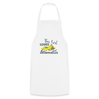 Snowmobile Snowmobile Winter Sports Gift Idea - Cooking Apron - white - Front - AI Model Male 185 dark (185cm)