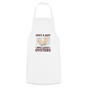 Oyster Lovers Funny Oyster Oyster Shucker - Cooking Apron - white - Front - AI Model Male 185 dark (185cm)